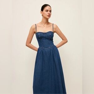 Commense Denim Midi Dress Size Large NWT